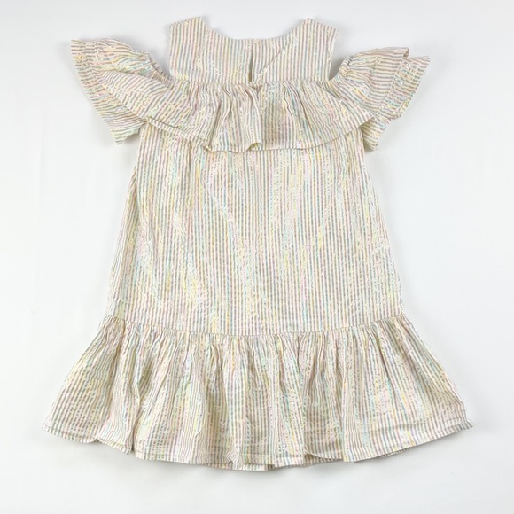 Cat & Jack | Beautiful Rainbow Metallic Cold Shoulder A-Frame Dress - Picture 2 of 10